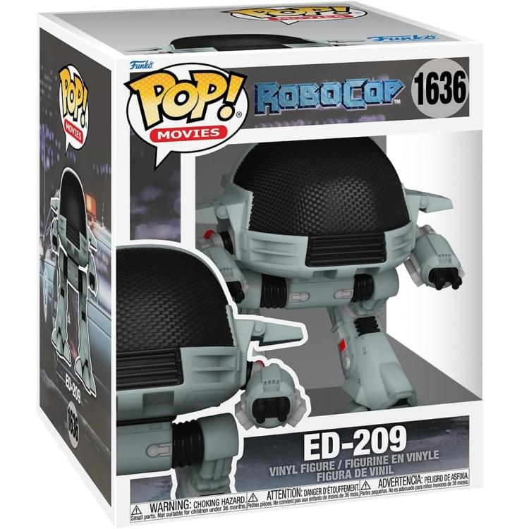 Funko Pop ! Movies Robocop Metallic (1636) Ed-209 Vinyl Figure 25Cm Collezione