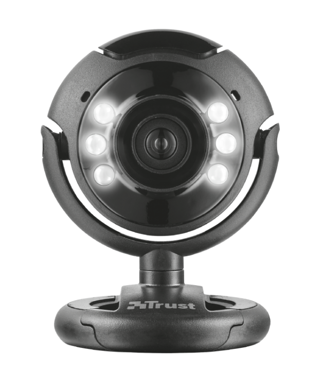 Webcam Trust Spotlight Con Microfono Interno E Luci Led Pc Desktop Skype Usb