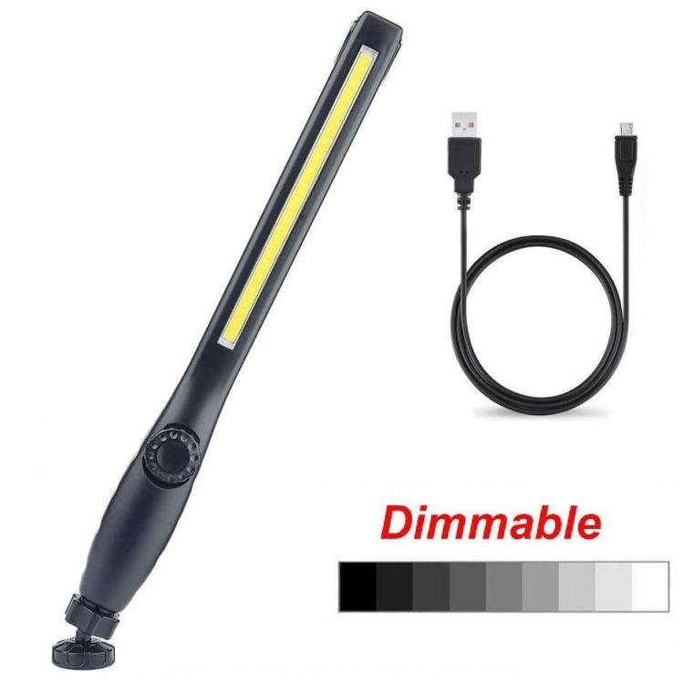 Lampada Led Torcia Lavoro Calamita Portatile Ricaricabile Regolabile Da Officina