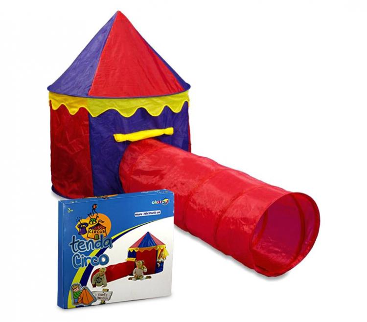 Tenda Circo Igloo Per Bambini + Tunnel Pieghevole Tubo Giochi Casetta Giardino