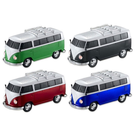 AKAI | PULMINO RETRO VAN MINI BUS SPEAKER BLUETOOTH AUX USB CASSA LED PORTATILE