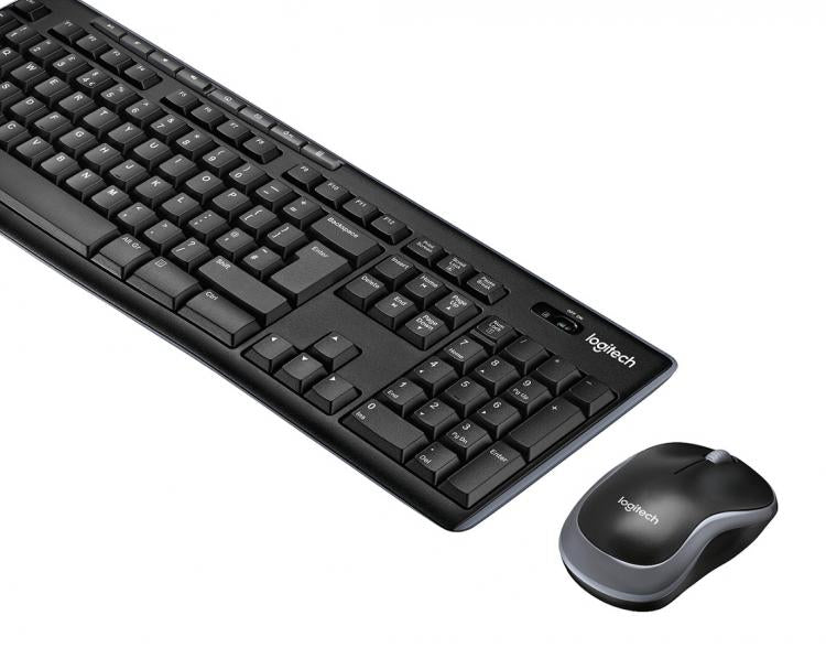 Logitech Kit Tastiera Mouse Ambidestro Wireless Mk270 Universale Windows Pc