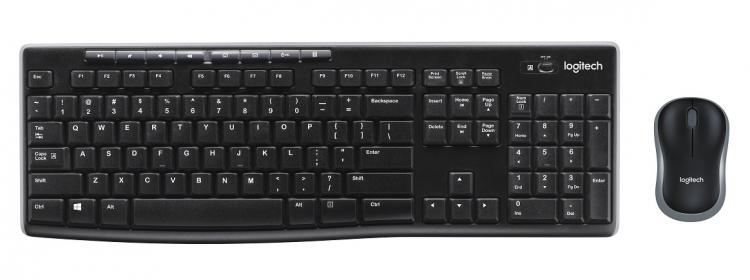Logitech Kit Tastiera Mouse Ambidestro Wireless Mk270 Universale Windows Pc