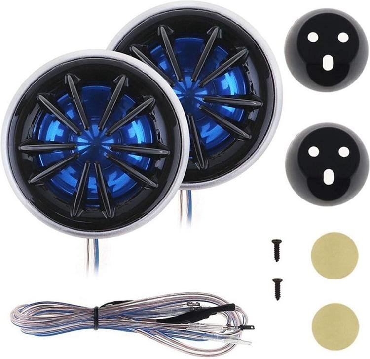 COPPIA TWEETER DOME AUDIO ALTOPARLANTI PER AUTO MINI CASSE 130W ALTA EFFICIENZA