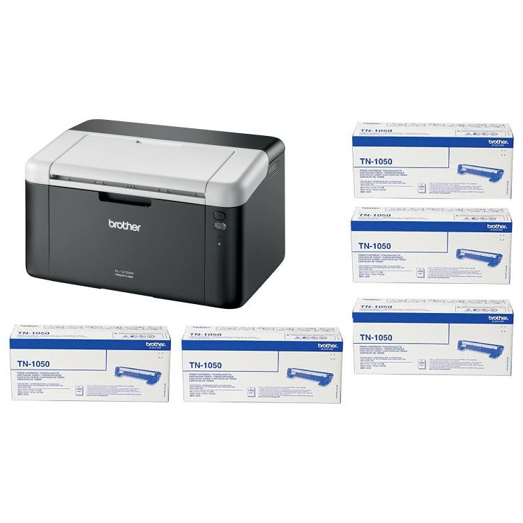 BROTHER STAMPANTE LASER B/N USB 2.0 WI-FI 20PPM HL-1212W + KIT 5 TONER INCLUSI