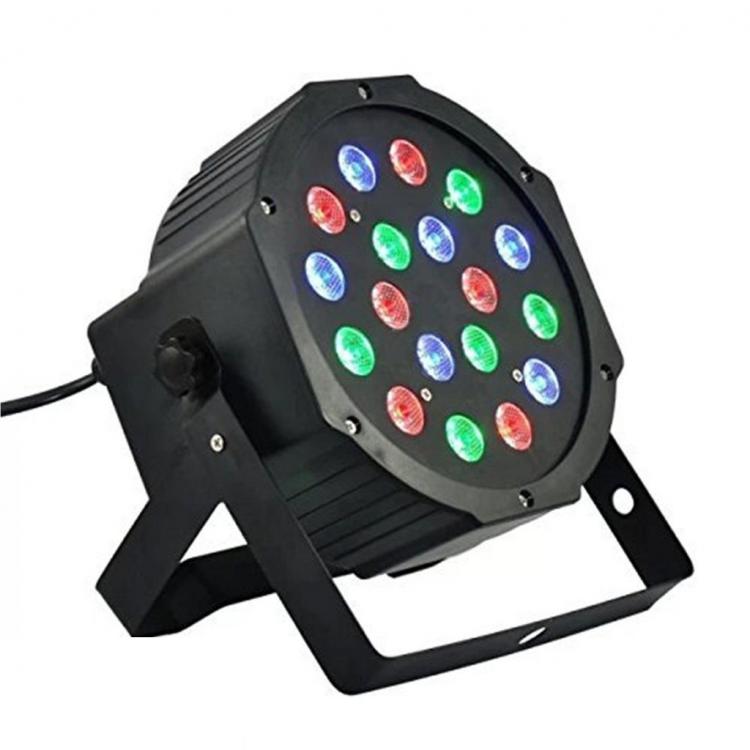 Faro Par Rgb 18 Led Alta Luminosita Dmx 512 Strobo Wash Programmabile Discoteca