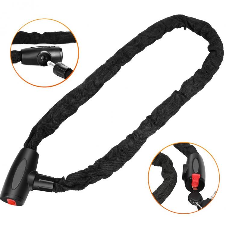 Hb Catena Rivestita Lucchetto Antifurto Metallo Per Scooter-Moto-Bici Elettrica