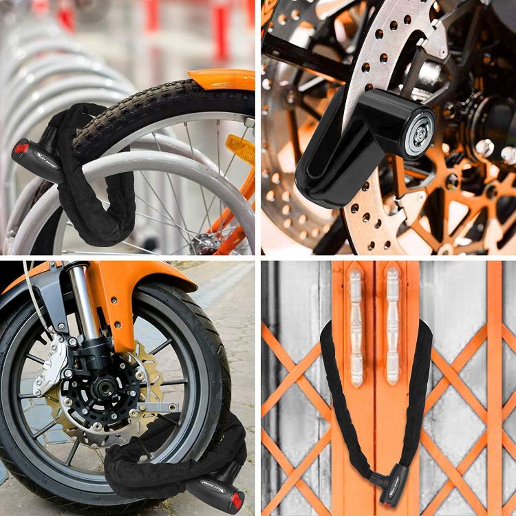 Hb Catena Rivestita Lucchetto Antifurto Metallo Per Scooter-Moto-Bici Elettrica