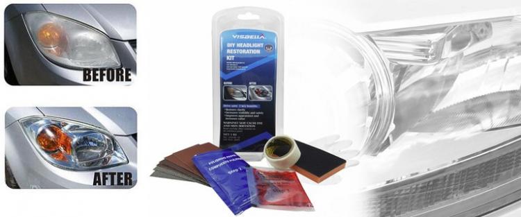 Kit Rigenerazione Ripristino Rinnova Lucida Fari Fanali Lenti Opacizzati Trapano