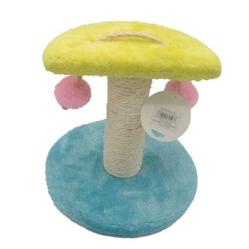 Tiragraffi Per Gatti Gioco Pallina Corda Sisal Peluche Parco Giochi Graffiatoio