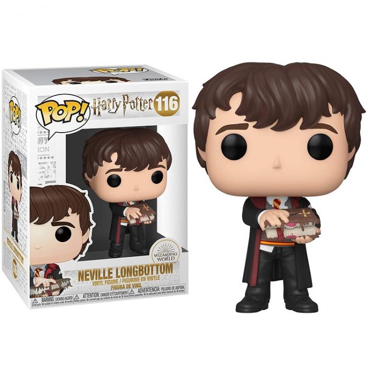 Funko Pop ! Harry Potter - (116) Neville Longbottom With Monster Book Figure 9Cm