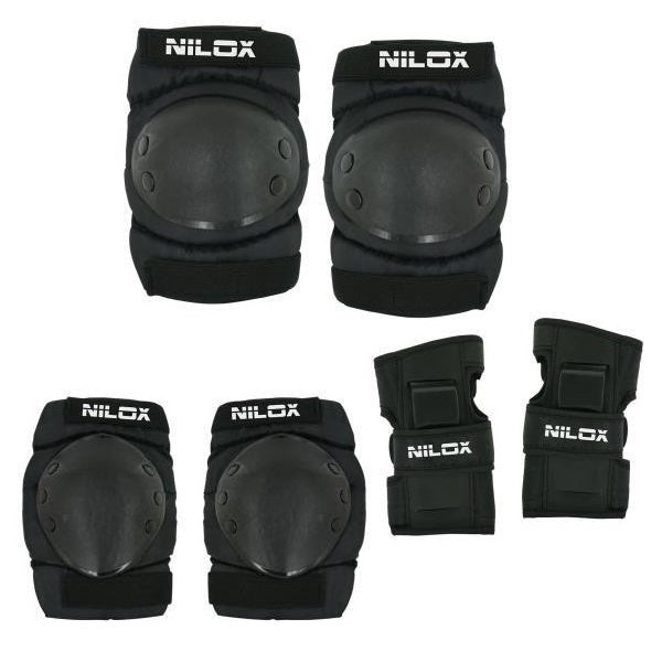 Nilox Kit Protezione Nero Bici/Scooter/Hoverboard Per Adulto Unisex Set 6 Parti
