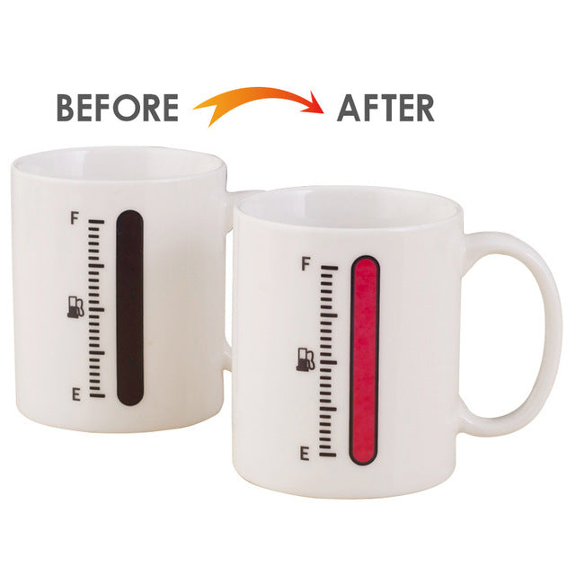 Tazza Magica In Ceramica Livello Temperatura Pieno Freddo Caldo Colazione Uffici