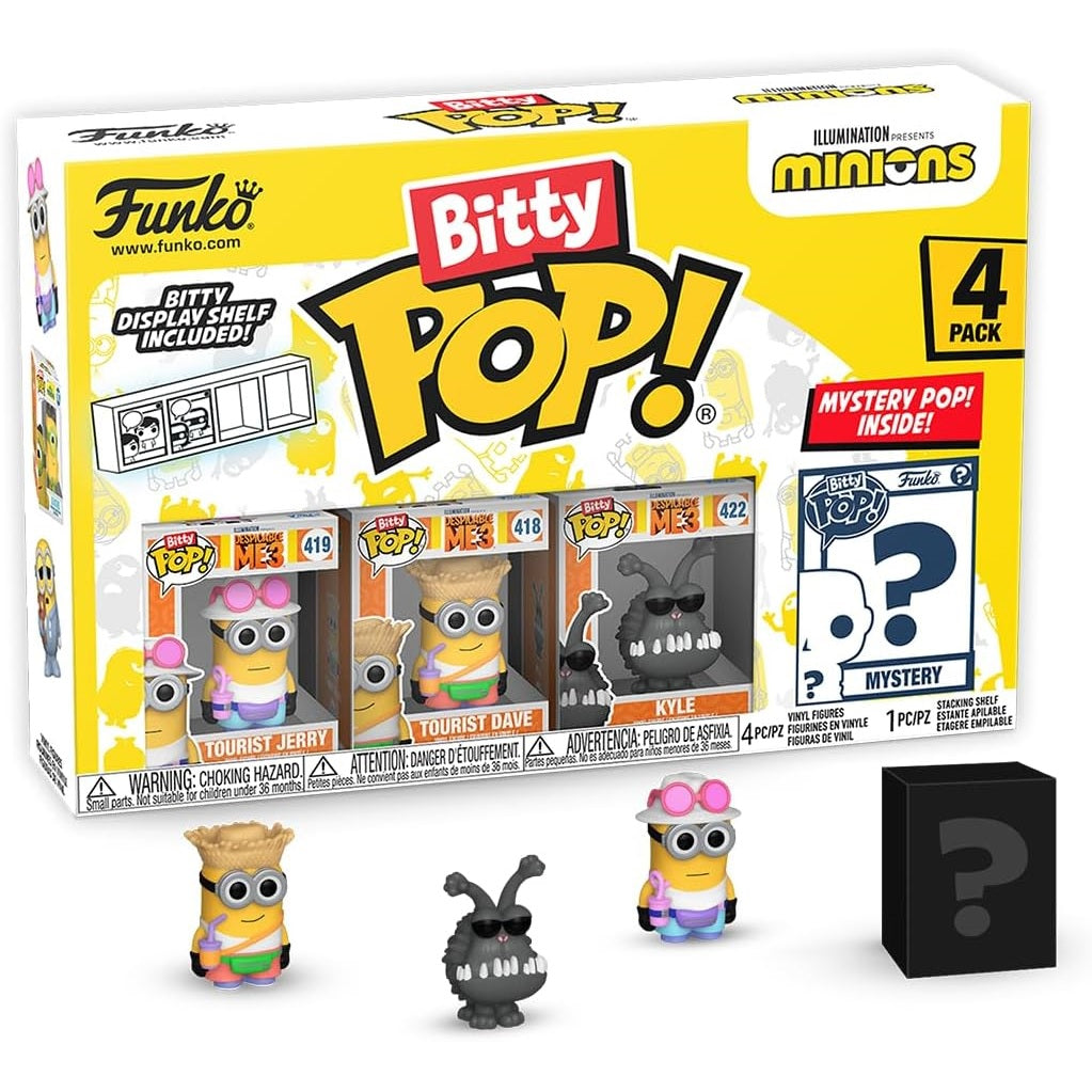 Funko Bitty Pop ! Con Mistery Pop Minions 4 Pz Vinile (419, 418, 422, Mystery)
