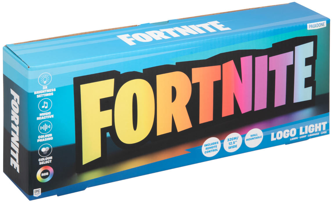 Paladone Lampada Fortnite Logo Light Lampada Luce Led Notturna + Telecomando