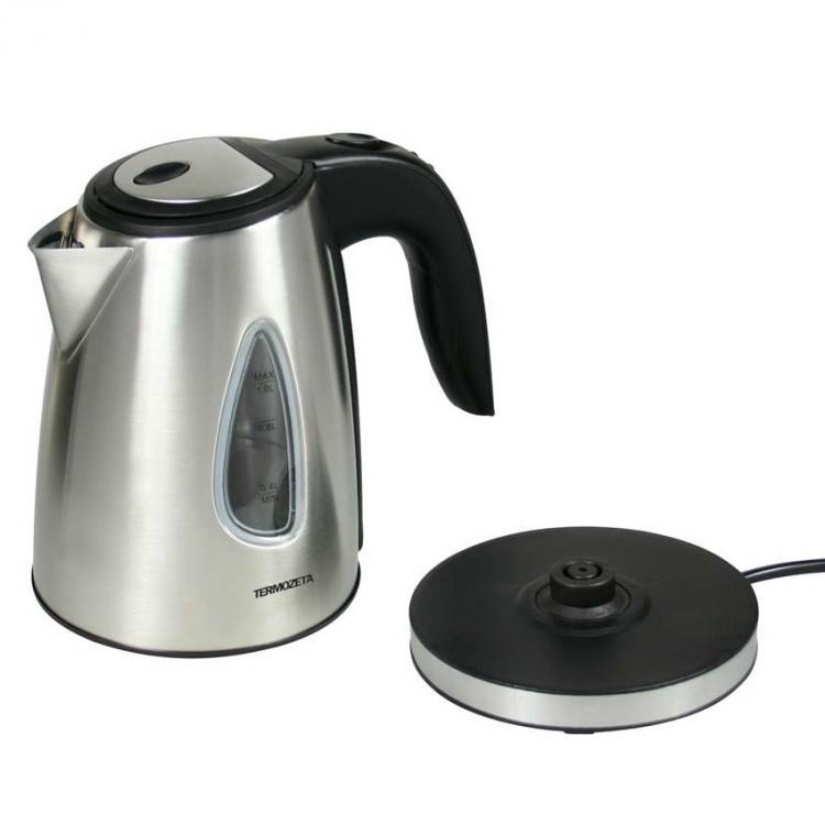 Termozeta Bollitore Cordless Elettrico 1L Acciaio Inox Per Latte Acqua Tisane Te