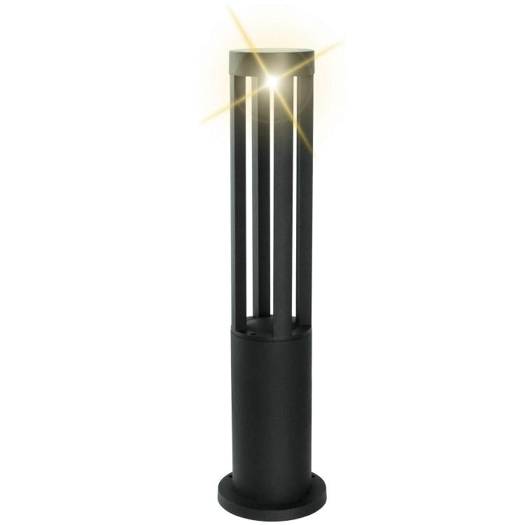Lampione Giardino Lampada 12W Led Per Esterno Nero Lampioncino Luce Calda Es28