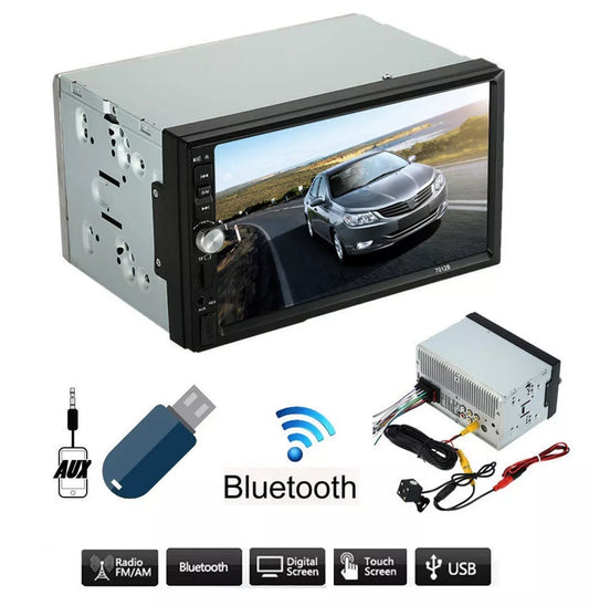 Autoradio 2 Din 7" Bluetooth MP5 Stereo Touchscreen USB SD AUX FM RADIO - NO GPS