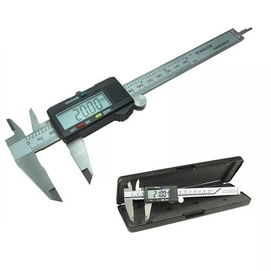 Calibro Digitale A Corsoio In Acciao Con Display LCD 150mm Con Custodia Rigida