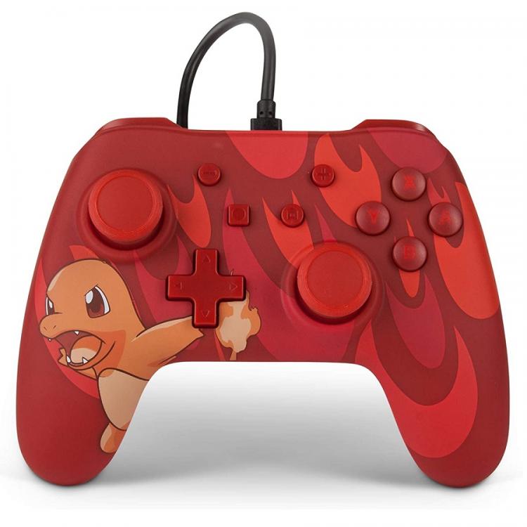 Powera Wired Controller Nintendo Switch Charmander Pokemon Rosso Joystick Red