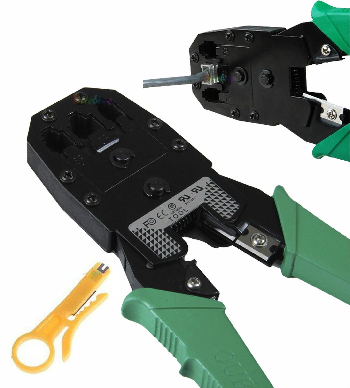 Pinza Crimpatrice Cavo Lan Ethernet Connettori Rj11 Rj45 4 / 6 / 8 Poli Per Cavi