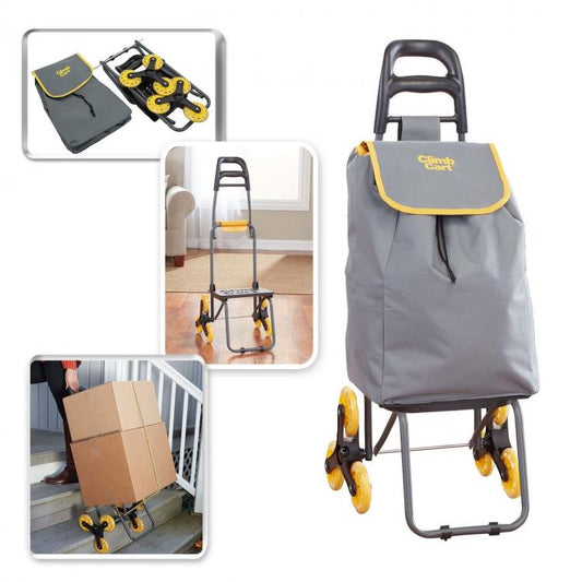 CARRELLO PORTASPESA PORTA SPESA 3 RUOTE TRIS TROLLEY SALI SCENDI SCALE PIEGHEVOL