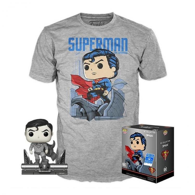 Funko Pop Dc Collection By Jim Lee Superman 278 + T Shirt M Special Edition Hero