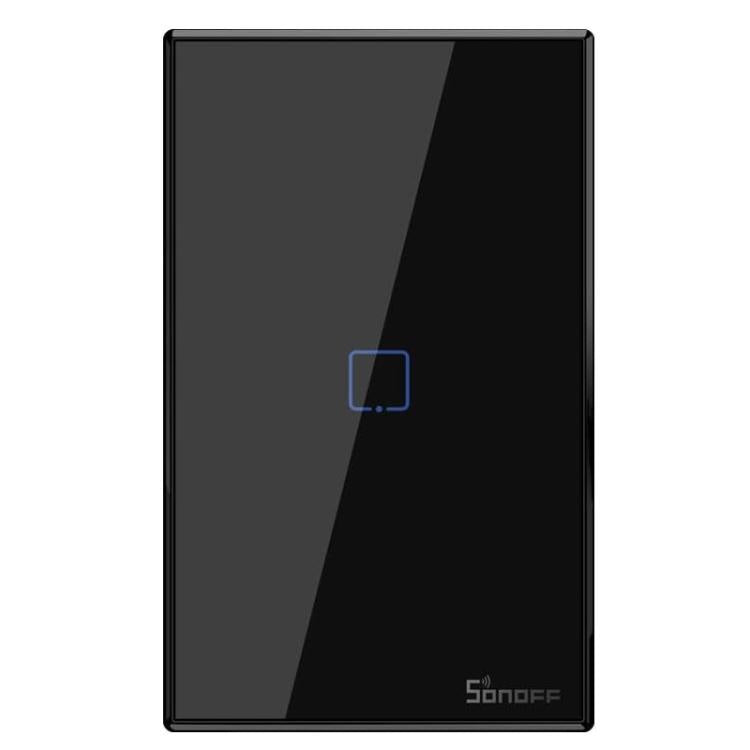 Sonoff Interruttore Smart Wifi 1 Canale Alexa Google In Vetro Scatola 503 Nero