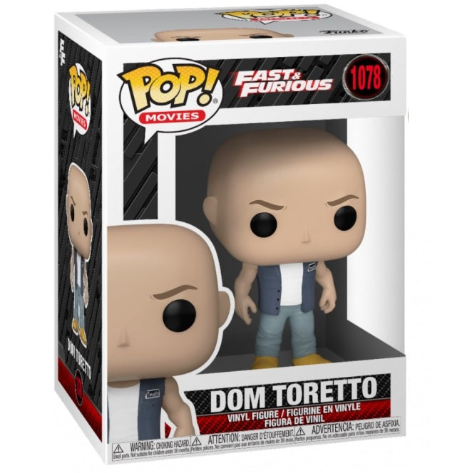 Funko Pop ! Movies - Fast & Furious (1078) Dom Toretto Vinyl Figure 9Cm Statua