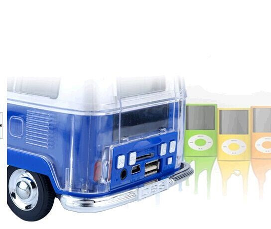 CASSA PORTATILE SD USB BLUETOOTH MP3 SPEAKER ALTOPARLANTE FORMA DI PULMINO - LED
