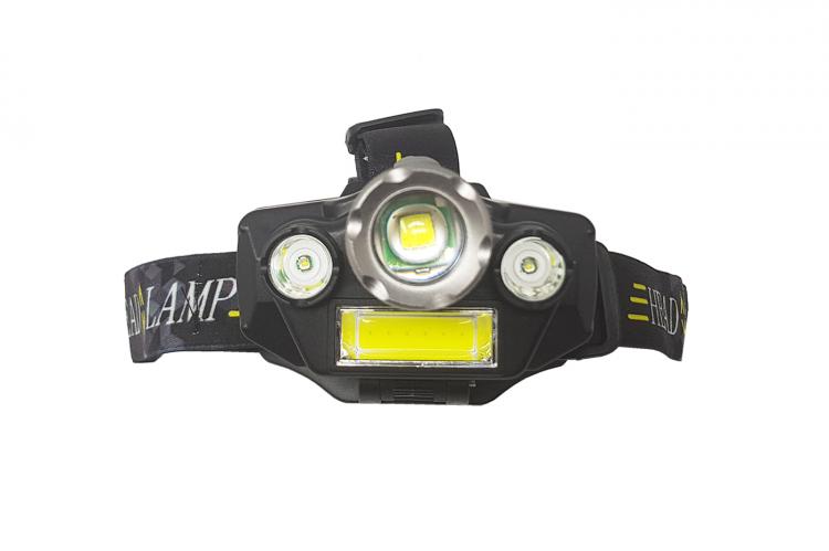 Torcia Testa Lampada Frontale Ricaricabile 4 Led Pesca Caccia Bicicletta Zoom T6