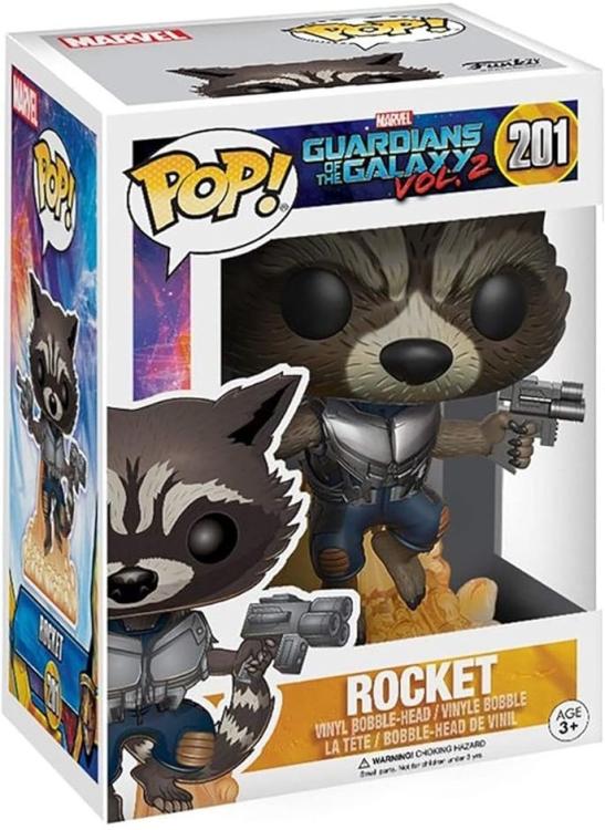 Funko Pop ! Marvel Guardians Of The Galaxy Vol.2 (201) Rocket Figure Vinyl 9Cm