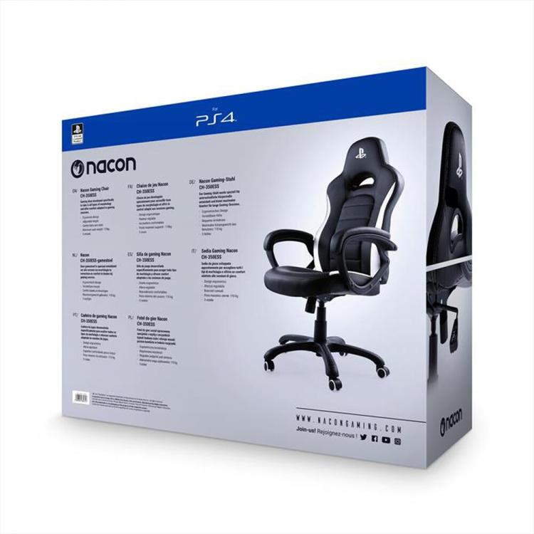 Nacon Poltrona Gaming Ufficiale Sony Playstation Ch-350Ess Sedia Logo Bianco Ps5