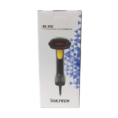 Vultech Bc-01 Lettore Pistola Barcode Scanner Laser Usb Codice A Barre Nero