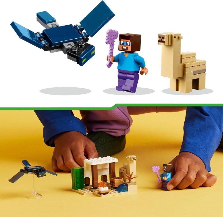 Lego - Minecraft 21251 Set (Spedizione Di Steve Nel Deserto) + 1 Figure 75Pz 6+
