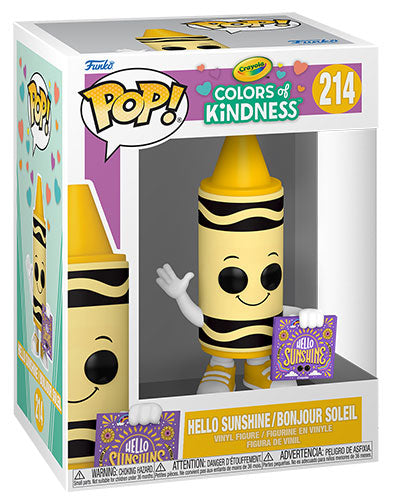 Funko Pop ! Crayola Colors Of Kidness (214) Hello Sunshine Vinyl Figure 9Cm