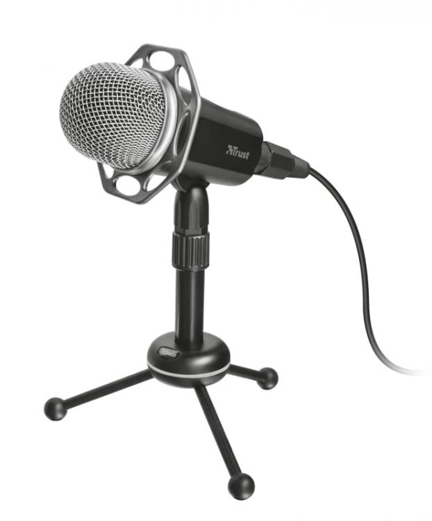 Trust Microfono 21672 All Round Base Pc Laptop Karaoke Chat Cantare Registrare