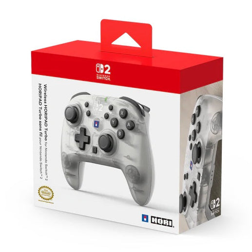 HORI - Wireless HORIPAD Turbo (Frost) Bianco Ghiaccio - Controller da Gaming Senza Fili per Nintendo Switch 2 Funziona anche con Nintendo Switch/Oled/Lite