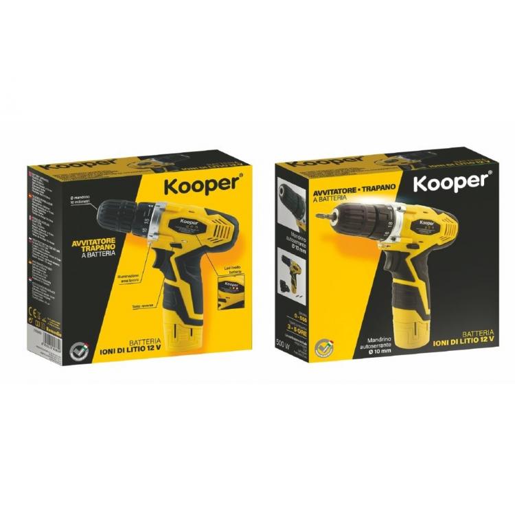 Kooper Trapano Avvitatore 12V A Batteria Con Mandrino Aut Ricaricabile Reverse