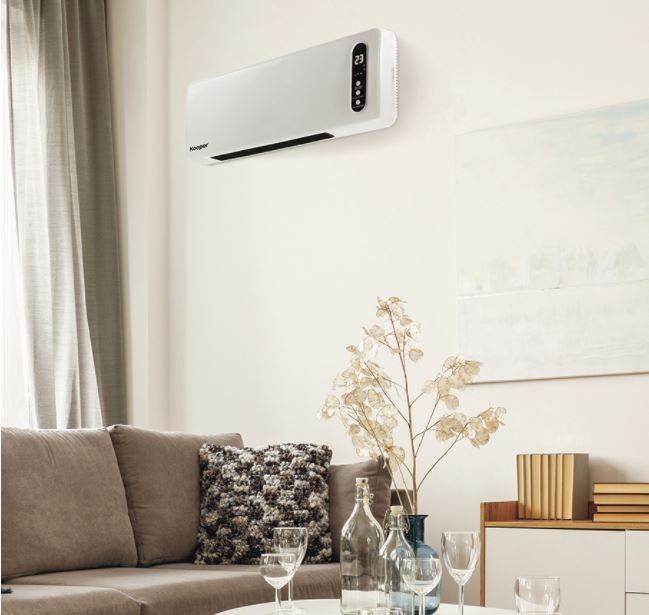 Termoconvettore Termoventilatore Ceramico A Parete Stufa Telecomando/Timer 2000W