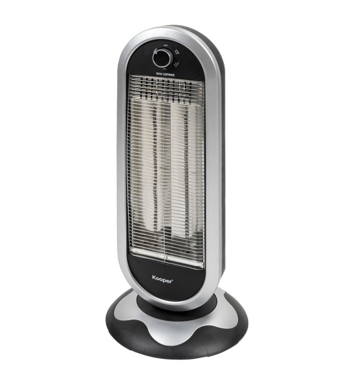 Stufa Elettrica Oscillante Carbonio 900W Basso Consumo Maniglia Stufetta Alogena