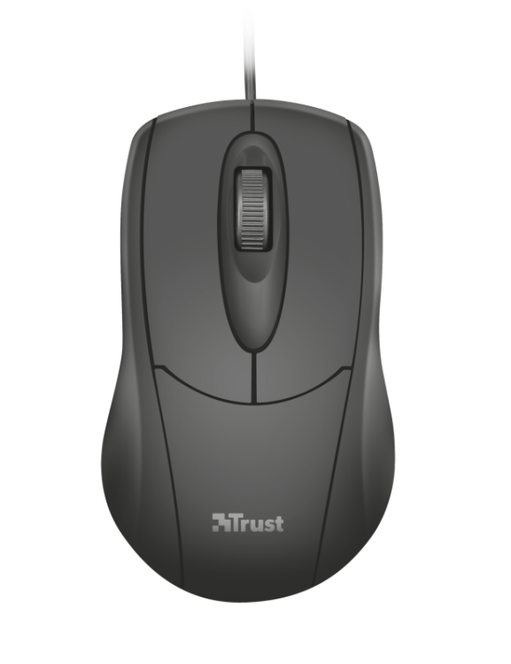 Trust Mouse Usb Ziva Pc Laptop 3 Pulsanti Con Filo Desktop Pc + Sensore Ottico