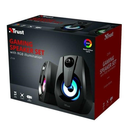 Trust Ziva Gaming Speaker Set Casse Rgb Altoparlanti 2.0 Pc Illuminati Computer