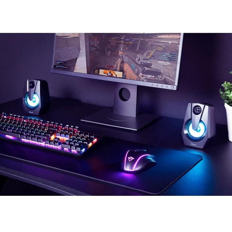 Trust Ziva Gaming Speaker Set Casse Rgb Altoparlanti 2.0 Pc Illuminati Computer