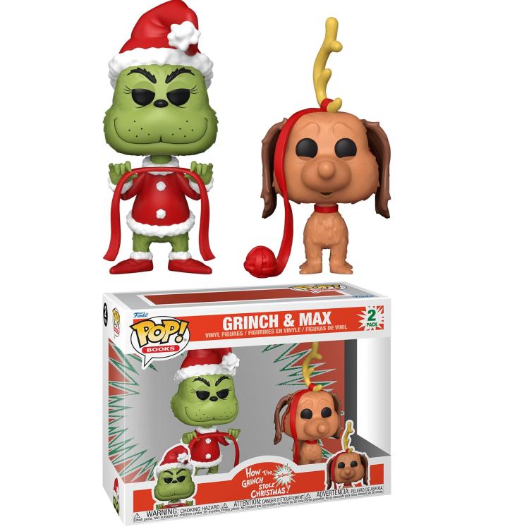 Funko Pop ! Books - 2 Pack Grinch & Max 9Cm How The Grinch Stole Christmas