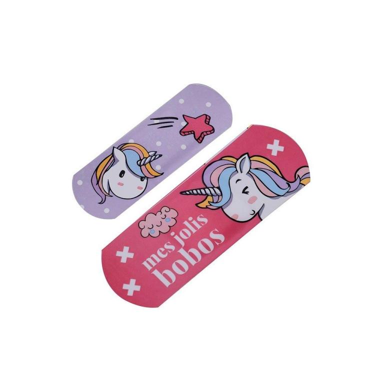 Unicorno Box Metallo 24 Medicazioni Adesive Cerotti Sterili Per Ragazzi Bambini