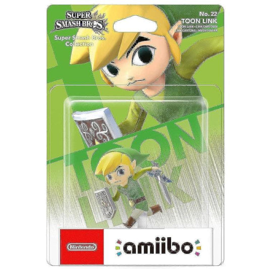 AMIIBO NINTENDO SUPER SMASH BROS COLLECTION No.22 TOON LINK FIGURE COLLEZIONE