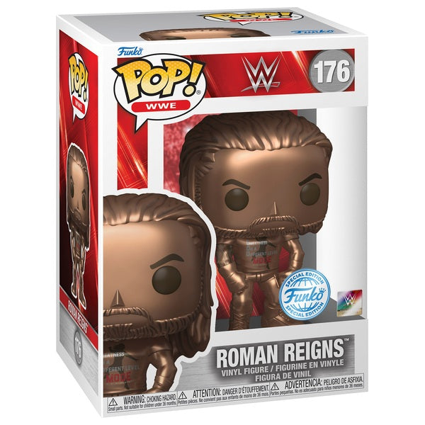 Funko Pop ! Wwe (176) Roman Reigns Figure Special Exclusive Mt Wrestling 9Cm