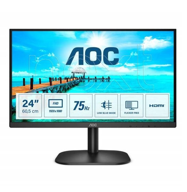 AOC MONITOR ITALIA 24B2XH LED 23.8" IPS FHD 1920 x 1080 75 KZ VGA HDMI NERO