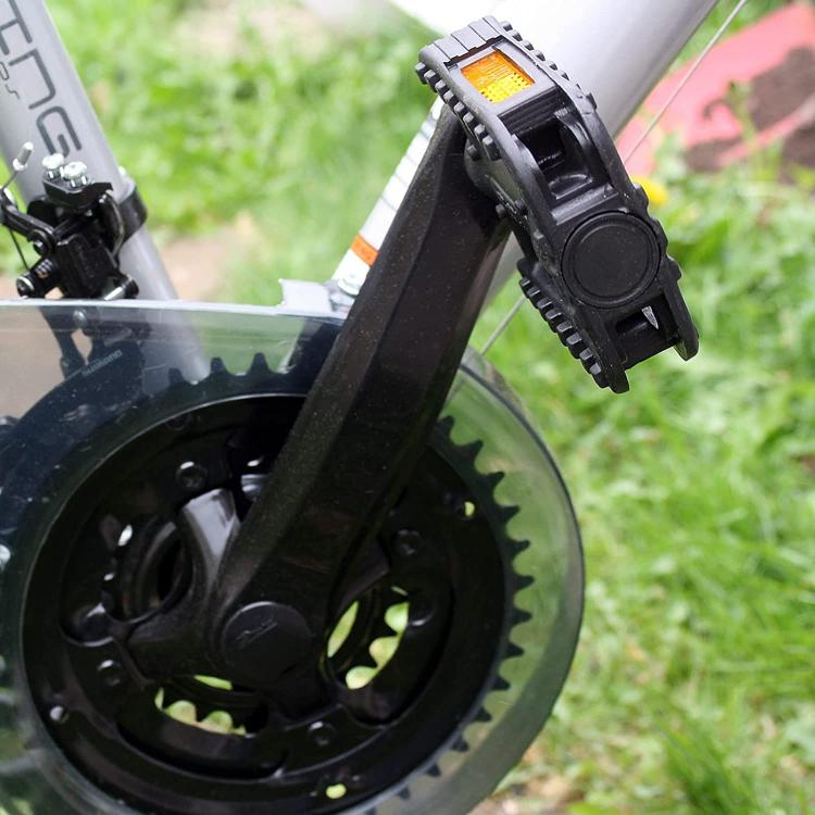COPPIA PEDALI PER BICI BICICLETTA MTB CON RIFLETTORI UNIVERSALI ANTISCIVOLO NERO